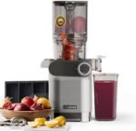 Summer Final Clearance Just AED 89د.إ：Cold Press Juicer, 200W Slow Juicer 4.3" Large Feed Chute Fit Whole Fruits Vegetables | Upgraded Auger | Tritan Material | BPA Free | Juice...