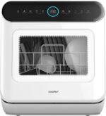 Summer Final Clearance Just AED 99د.إ：COMFEE' Mini Dishwasher Countertop Dishwasher 3 Place Settings 6 Programs, Freestanding, Touch Control, LED Display, Delay Start and...